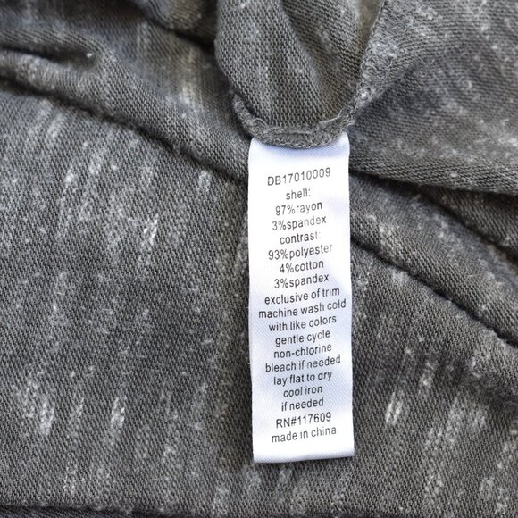 Women's De Collection Dress Striped Long Sleeve Casual MEDIUM Gray/White - Picture 13 of 13